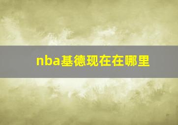 nba基德现在在哪里