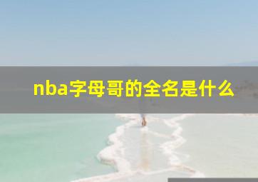 nba字母哥的全名是什么