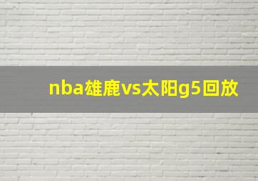 nba雄鹿vs太阳g5回放