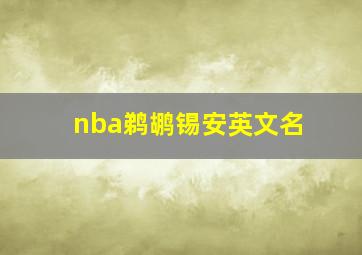 nba鹈鹕锡安英文名