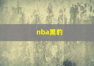 nba黑豹