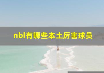 nbl有哪些本土厉害球员