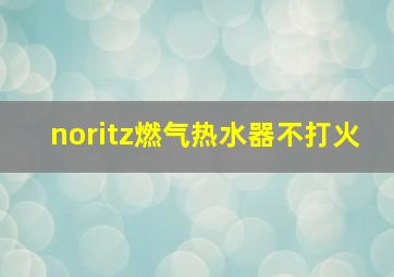 noritz燃气热水器不打火