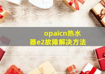 opaicn热水器e2故障解决方法