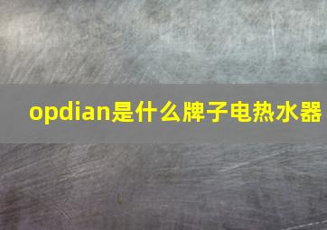 opdian是什么牌子电热水器