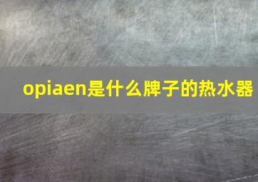 opiaen是什么牌子的热水器