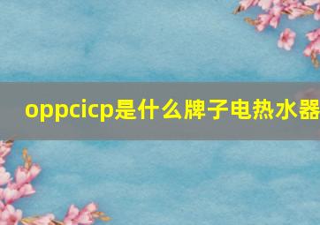 oppcicp是什么牌子电热水器