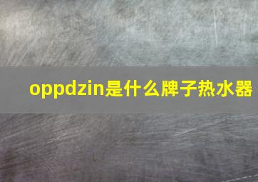 oppdzin是什么牌子热水器