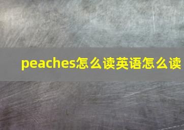 peaches怎么读英语怎么读