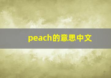 peach的意思中文