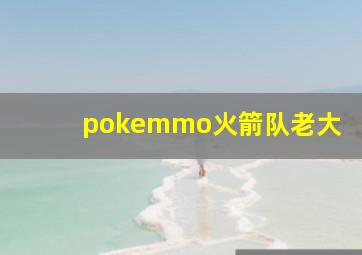 pokemmo火箭队老大