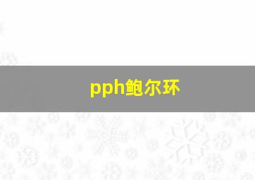 pph鲍尔环