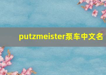 putzmeister泵车中文名