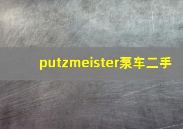 putzmeister泵车二手