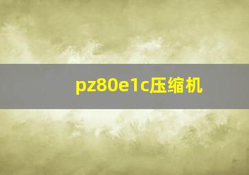 pz80e1c压缩机