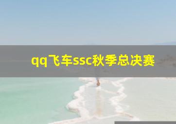 qq飞车ssc秋季总决赛