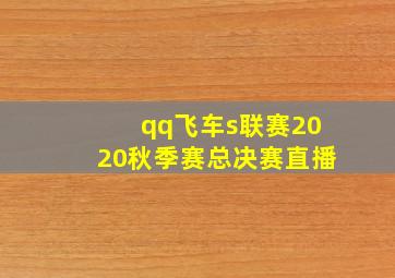 qq飞车s联赛2020秋季赛总决赛直播