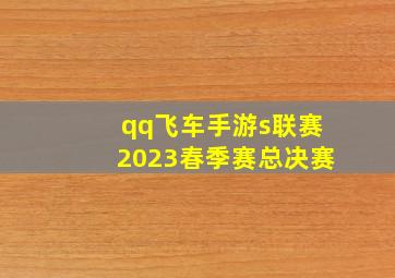 qq飞车手游s联赛2023春季赛总决赛