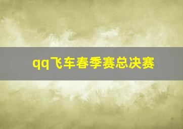 qq飞车春季赛总决赛