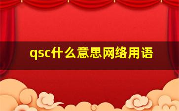 qsc什么意思网络用语