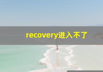 recovery进入不了