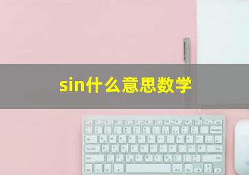 sin什么意思数学