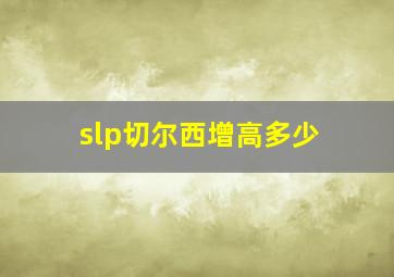 slp切尔西增高多少