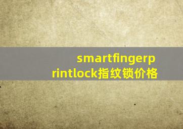 smartfingerprintlock指纹锁价格