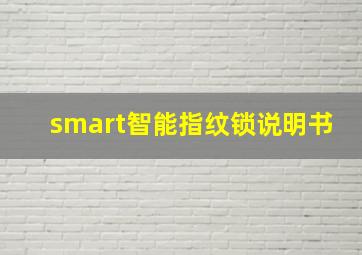 smart智能指纹锁说明书