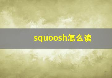 squoosh怎么读