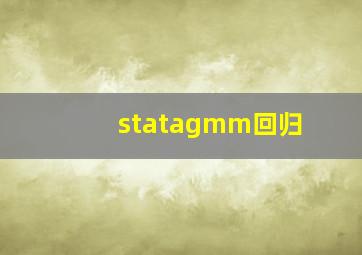 statagmm回归