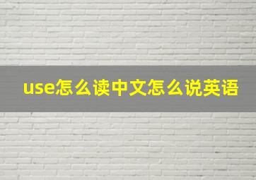 use怎么读中文怎么说英语