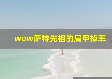 wow萨特先祖的肩甲掉率