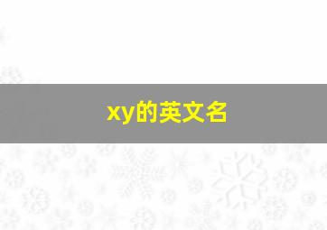 xy的英文名