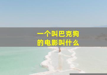 一个叫巴克狗的电影叫什么