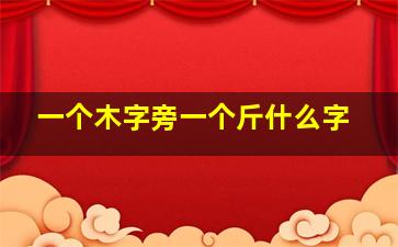 一个木字旁一个斤什么字