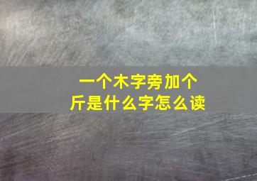 一个木字旁加个斤是什么字怎么读