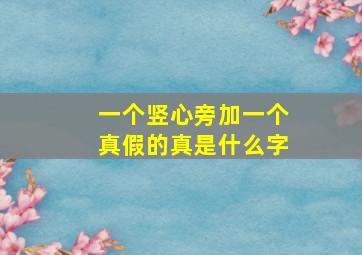 一个竖心旁加一个真假的真是什么字