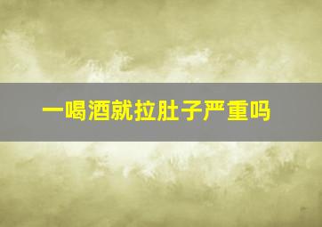 一喝酒就拉肚子严重吗