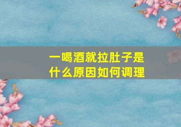 一喝酒就拉肚子是什么原因如何调理