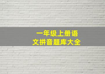 一年级上册语文拼音题库大全