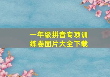 一年级拼音专项训练卷图片大全下载