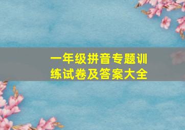 一年级拼音专题训练试卷及答案大全