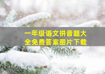 一年级语文拼音题大全免费答案图片下载