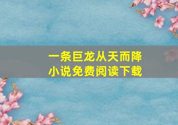 一条巨龙从天而降小说免费阅读下载