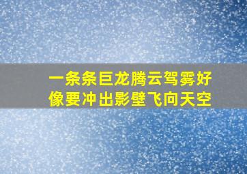 一条条巨龙腾云驾雾好像要冲出影壁飞向天空