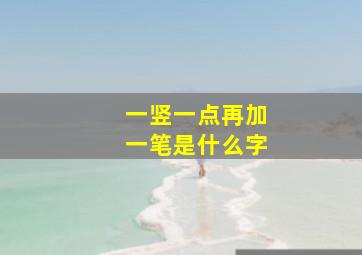 一竖一点再加一笔是什么字