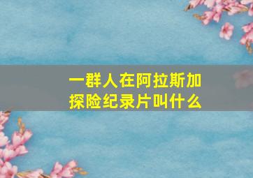 一群人在阿拉斯加探险纪录片叫什么