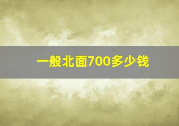 一般北面700多少钱