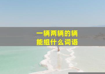 一辆两辆的辆能组什么词语